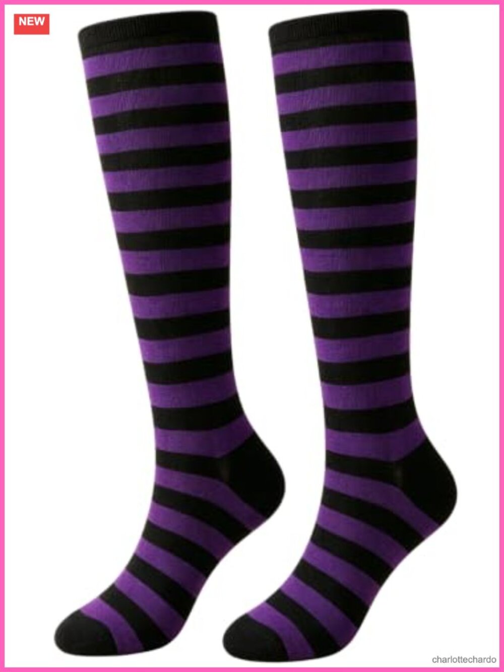 Knee High Socks for Women Men Cotton Blend High Stretch Costume Socks